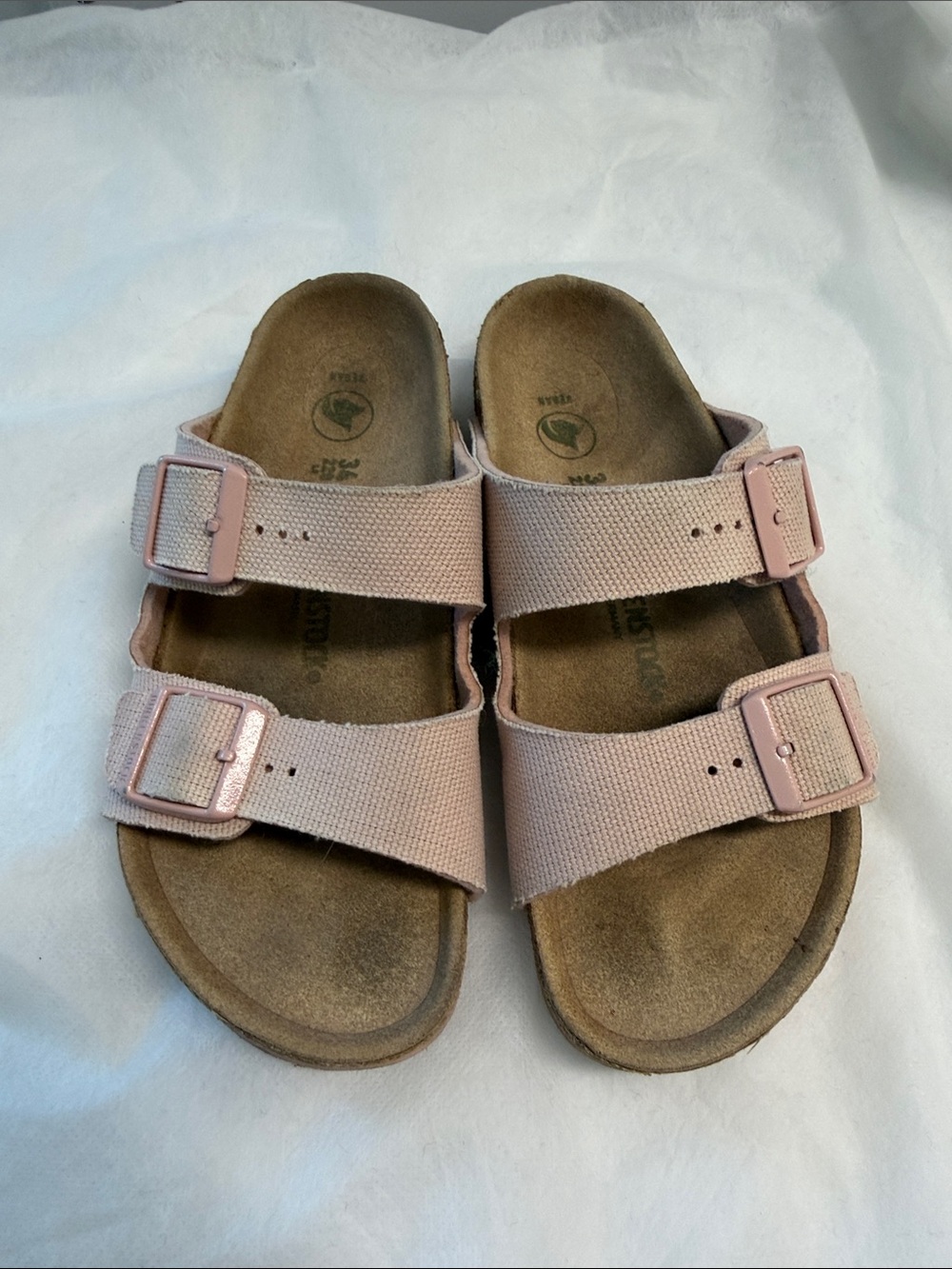 Birkenstock Arizona Kids Double-Strap Sandals in Light Pink